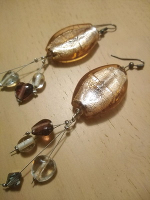 Murano σκουλαρίκια σαν καινούργια, κρεμαστά