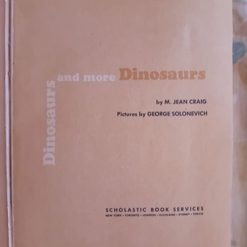 Dinosaurs and More Dinosaurs vintage children's book used, English