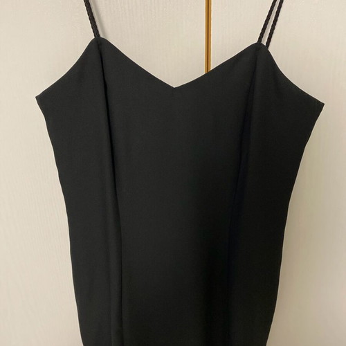 Maxi black dress Alessandro like new, size Medium, long with slit