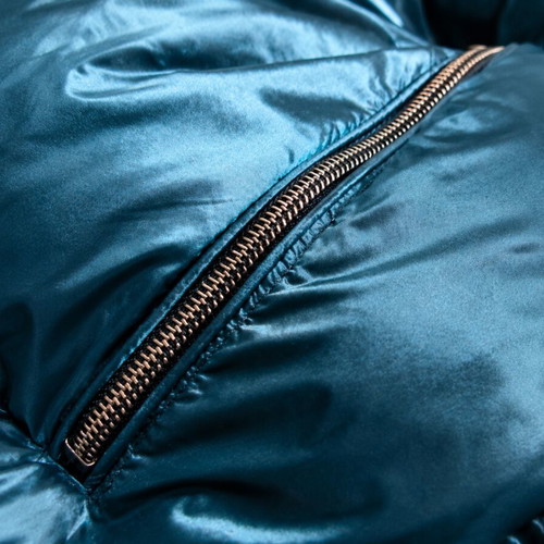 Puffer jacket XXL shiny petrol blue like new, very warm