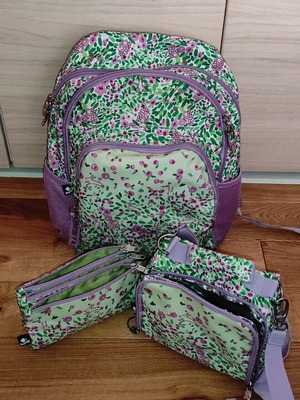 Busquets Dreamer School Backpack Set for Primary, Pencil Case & Lunch Bag Used, Lilac