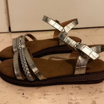 Sandals like new, size 38, brown and silver platform style