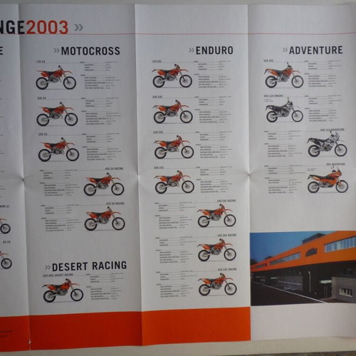 KTM 2003 poster with all models, new