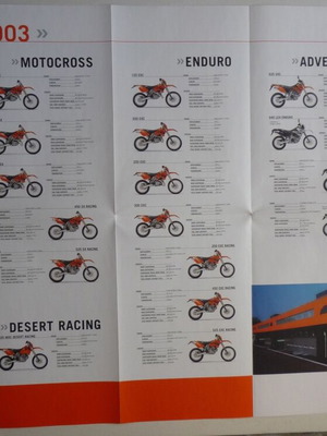 KTM 2003 poster with all models, new