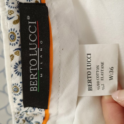 Berto Lucci men's suit like new, jacket, shirt and chino pants
