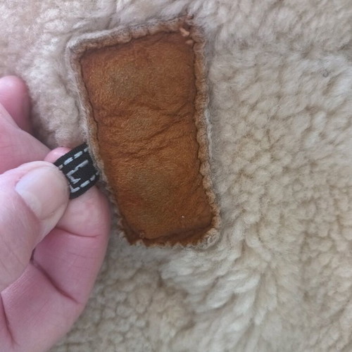 Sheepskin jacket camel color size L, vintage
