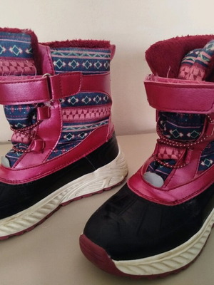 Girls' snow boots like new, size 33, pink