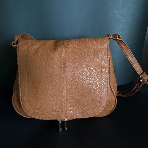 Avon shoulder bag light brown faux leather new