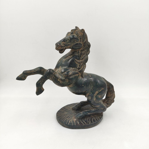 Bronze horse sculpture used with patina