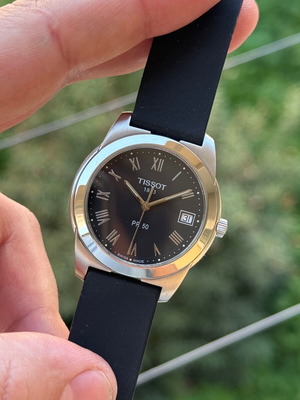 Tissot PR 50 ατσάλινο ρολόι σαν καινούργιο με ζαφείρι και ημερομηνία