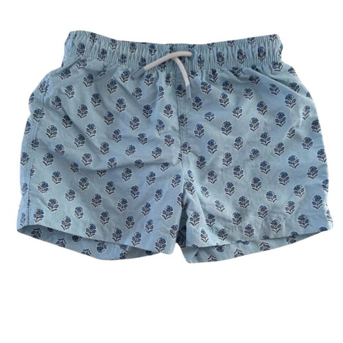 Zara Kids Blue Swim Shorts with Floral Print Size 6-7 Years Like New