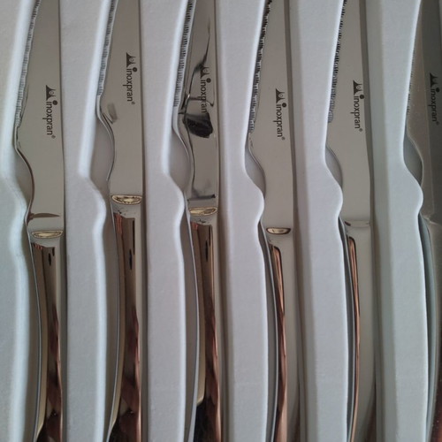 Inoxpran cutlery new in wooden case with certificate
