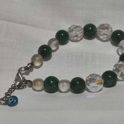 Bracelet with semi-precious stones like new, 1+1 gift