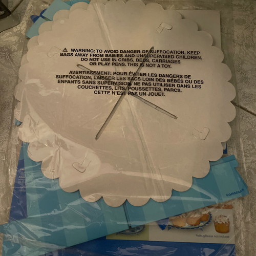 Cupcake stand used for birthday boy