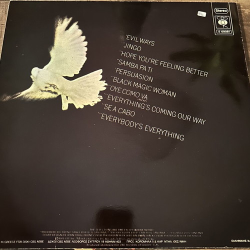 Santana's Greatest Hits vinyl used, rock