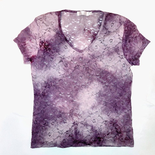 Purple lace tie dye t-shirt used, size M Friendex
