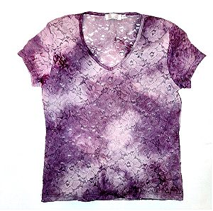 Purple Tie Dye Lace T-shirt