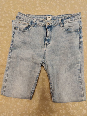 Light blue long slim fit jeans, size XL fitting like L
