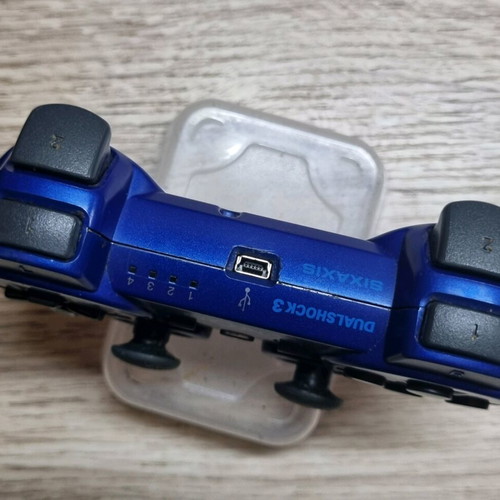 Sony Dualshock 3 Sixaxis χειριστήριο μεταλλικό μπλε σαν καινούργιο