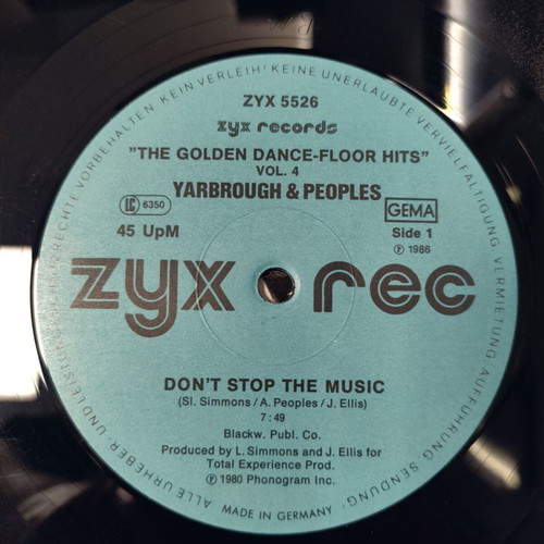 Yarbrough & Peoples The Gap Band The Golden Dance-Floor Hits Vol. 4 vinyl used