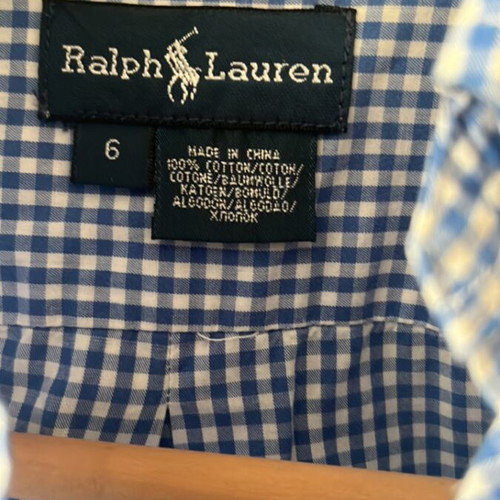 Ralph Lauren kids checkered shirt like new