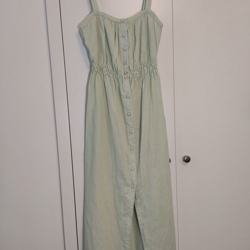 green emerald velvet dress ZARA. Flowing aqua green dress with pearl detail. XS – Hibuy market main image 0