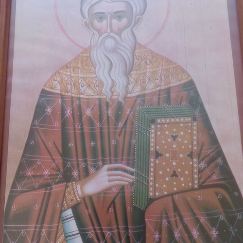 Orthodox icons used, pack of 3 with wooden frames