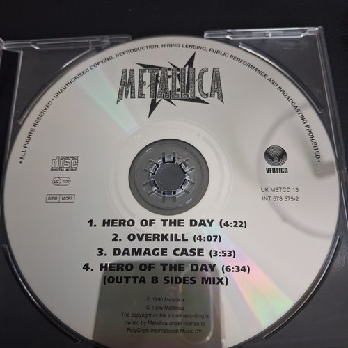 Metallica Hero of the Day CD single used, part one of two