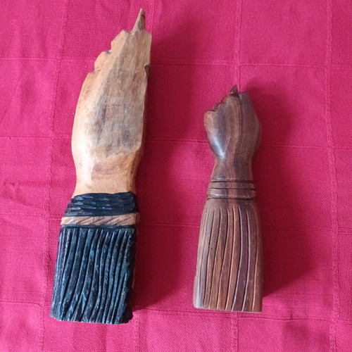 Wooden decorative carvings used from Madeira, set of 2 pieces