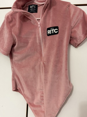 Velour bodysuit Ritc new, pink, size M