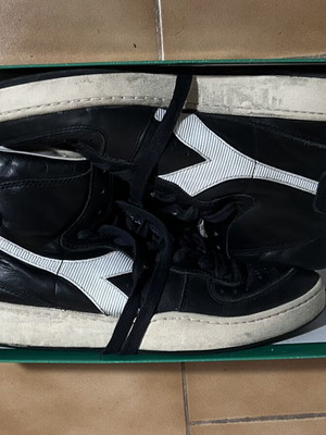 Diadora Heritage MI Basket αθλητικά παπούτσια σε μαύρο και λευκό, μέγεθος 44