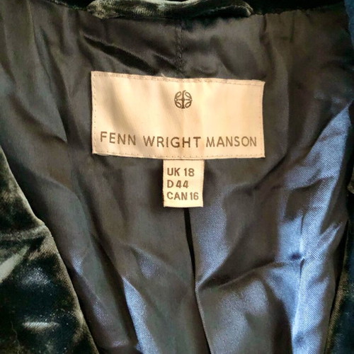 Velvet vintage gothic jacket new, black Fenn Wright Manson