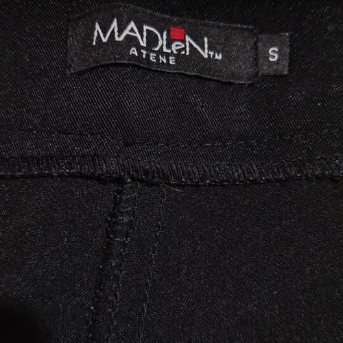 Classic fabric pants with rhinestones, black, size S