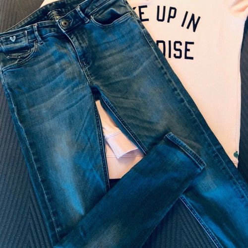 Scotch & Soda jeans and blouse used, size S, blue and pink