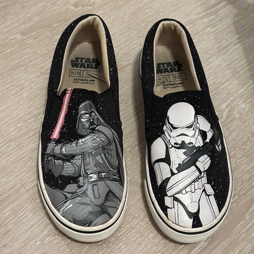 Zara kids shoes Star Wars used, size 34-35, black and white