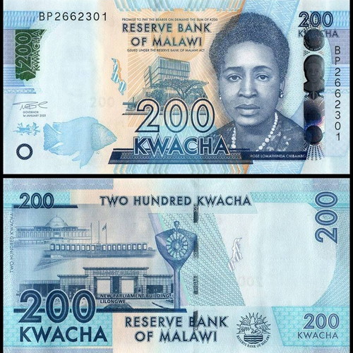 Χαρτονόμισμα 200 Kwacha Μαλάουι 2021 καινούργιο