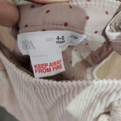 Kids corduroy salopette Zara new, beige, size 110 cm