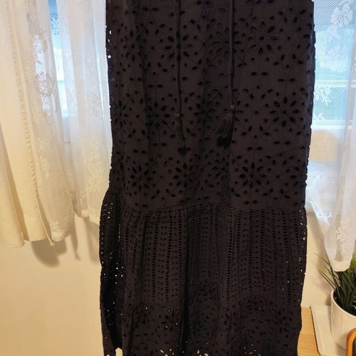 Next embroidered black dress small like new
