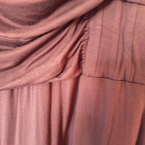 Brown sleeveless dress size 3 with draped neckline