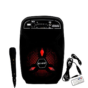 Σύστημα Karaoke με Ενσύρματο Μικρόφωνο BT-6107 Μαύρο