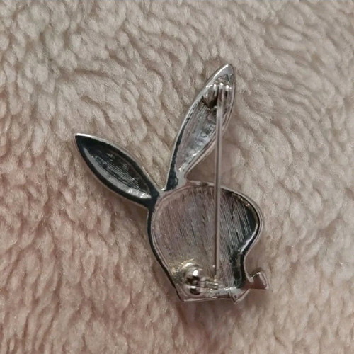 Authentic Playboy pin like new, red and silver