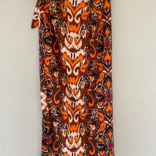 Maxi skirt Kado handmade new, brown and orange, one size