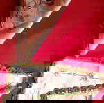 Καρεδάκια μεταχειρισμένα, 4 χειροποίητα μικρά σταυροβελονιά