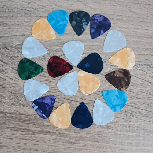 Guitar picks colorful, pack of 20, new