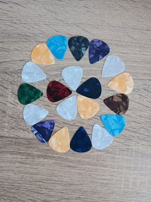 Guitar picks colorful, pack of 20, new