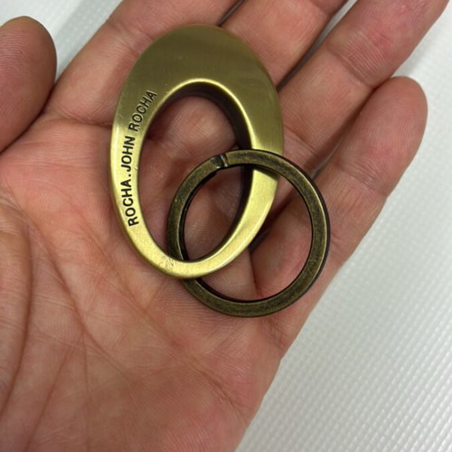 John Rocha brass keychain