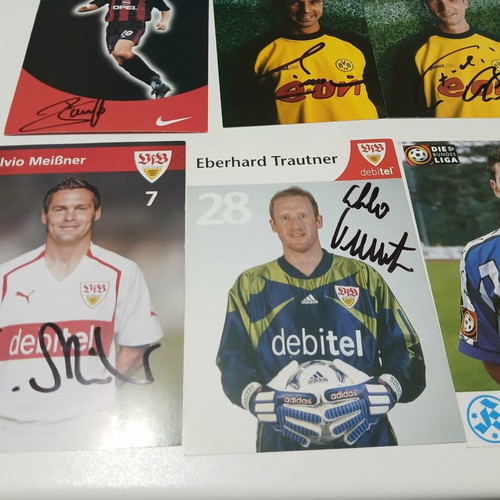 Signed Football Player Cards like new, various teams and years