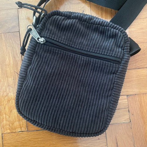 Eastpak shoulder bag used, corduroy black with 3 compartments