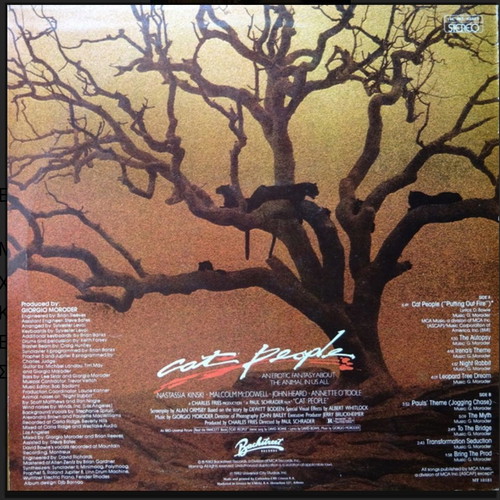 Cat People original soundtrack vinyl used, rock
