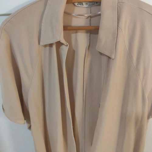 ZARA dress size L like linen, beige color, almost unused